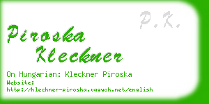 piroska kleckner business card